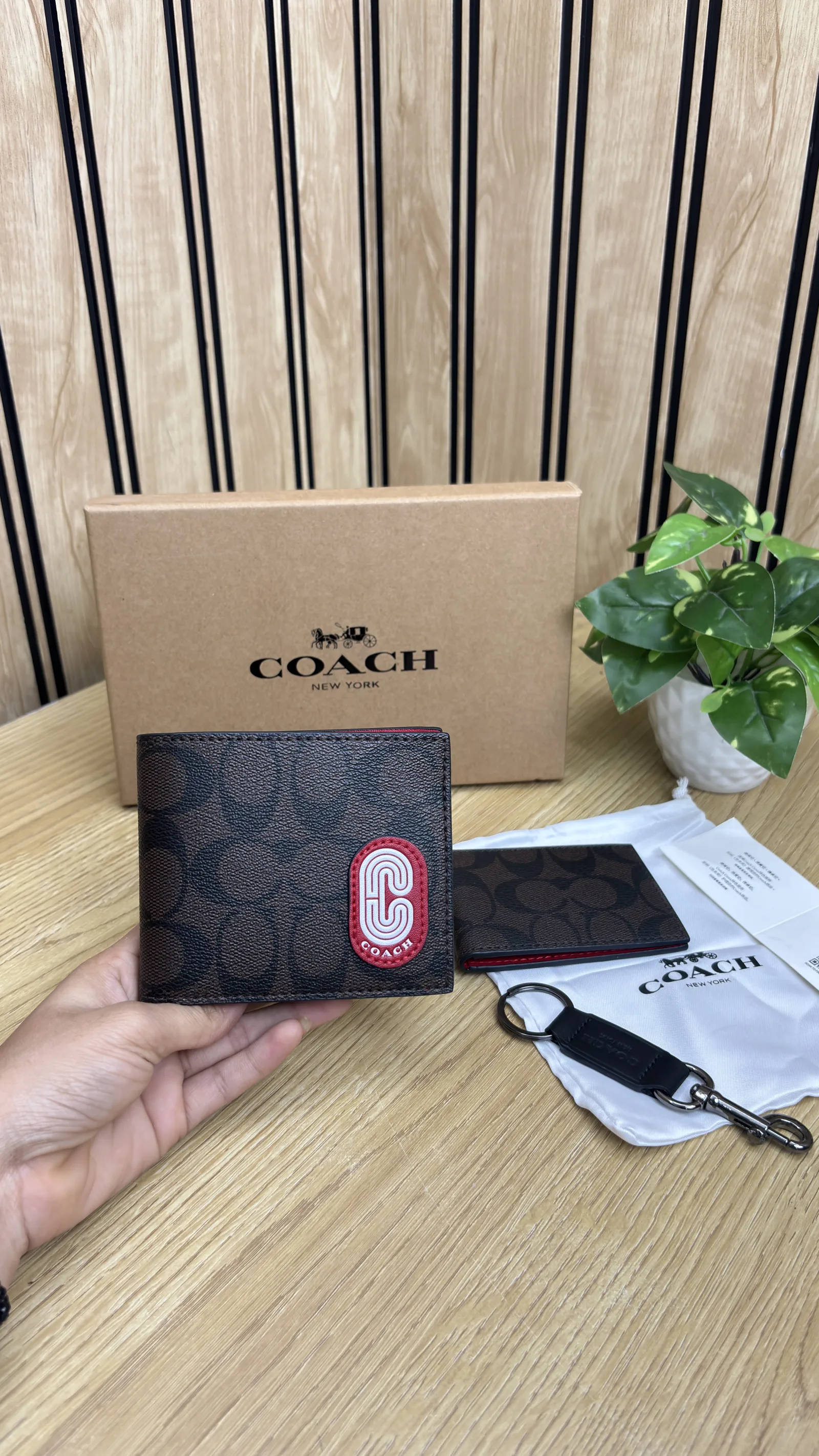 COACH COMBO SET OF WALLET - CARD HOLDER - KEYRING