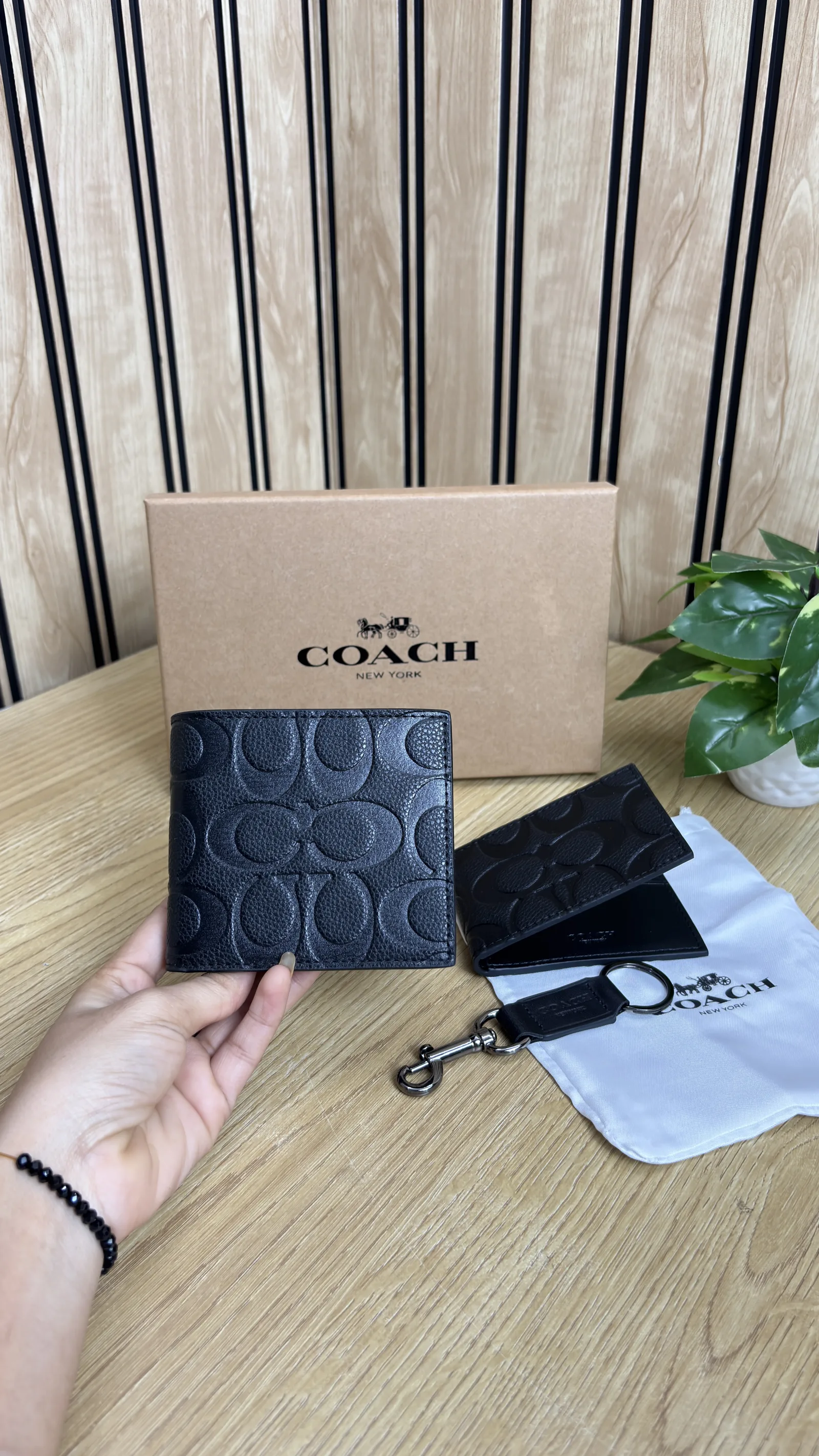 COACH COMBO SET OF WALLET - CARD HOLDER - KEYRING