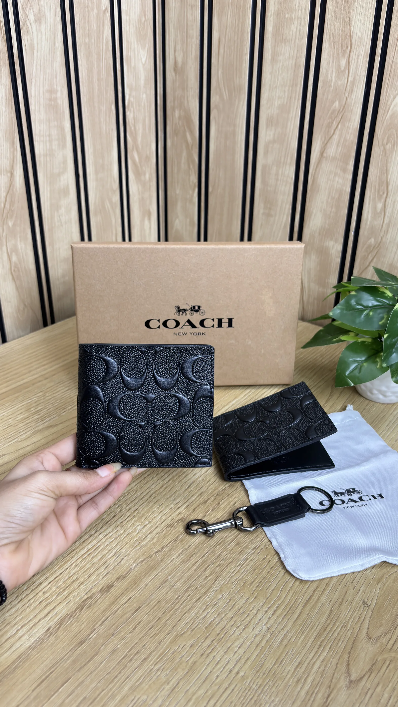 COACH COMBO SET OF WALLET - CARD HOLDER - KEYRING