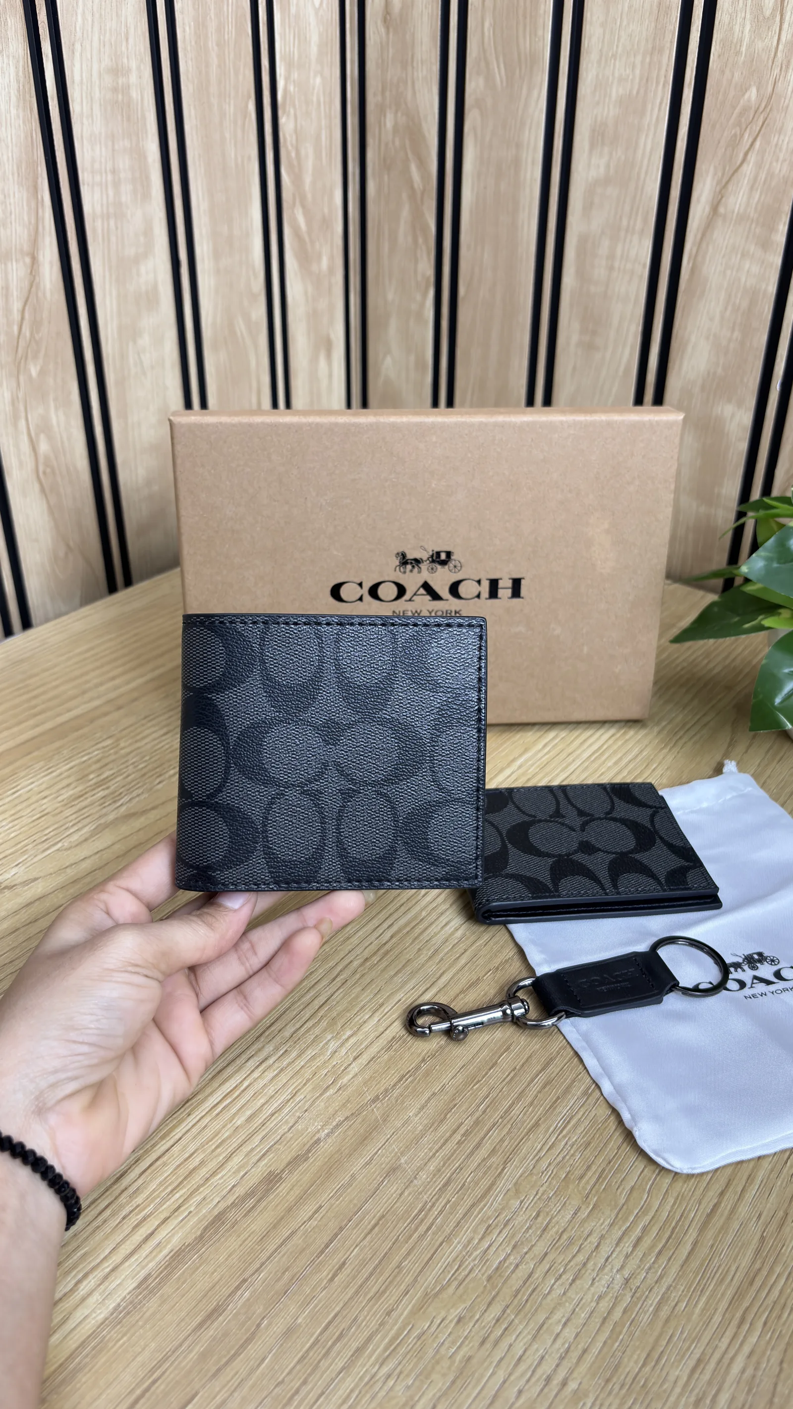 COACH COMBO SET OF WALLET - CARD HOLDER - KEYRING
